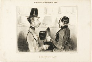 "Het past je als gegoten!", bord 34 van Types Parisiens