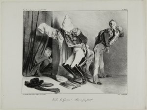 "Het is oorlog! Ieder voor zich", plaat 460 door Honoré Victorin Daumier