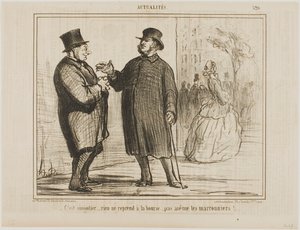 Het is vreemd: niets trekt aan op de beurs, zelfs de kastanjebomen niet!, plaat 520 van Actualités