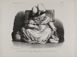 Marie Louise Charlotte Philippine Pairie, prostituee, erkend door de politie door Honoré Victorin Daumier