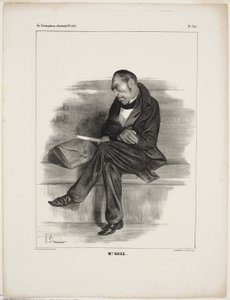 Mr. Guiz, plaat 340 van Cartooning Celebrities door Honoré Victorin Daumier
