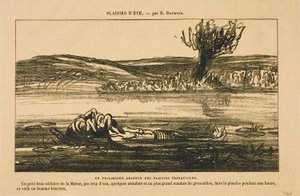 Filosofische overpeinzingen van een liefhebber van stille genoegens. Een uur op de rug drijven in een rustige zijrivier van de Marne met weinig water, wat waterlelies en veel kikkers: daar wordt een mens gelukkig van!, uit Les Baigneurs