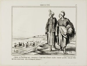 Quien...die Parijse vrouwen die ons uitlachen door Honoré Victorin Daumier