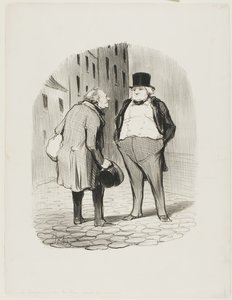 De Bourgeois en zijn kleermaker, plaat 5 uit Les Bons Bourgeois door Honoré Victorin Daumier