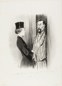 De Rendez-Vous. "Madame Eudoxie Blancminet - Dat ben ik, Monsieur... wat kan ik voor u doen", plaat 44 uit Les Beaux Jours De La Vie