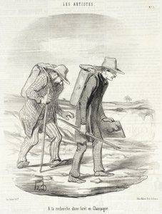 Op zoek naar een bos in Champagne door Honoré Daumier