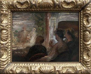 Een theaterloge door Honoré Daumier