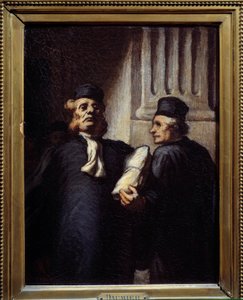 Na de hoorzitting, beide advocaten door Honoré Daumier