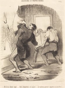 Ach! Hij heeft me ontslagen... door Honoré Daumier