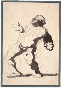 Een acteur door Honoré Daumier