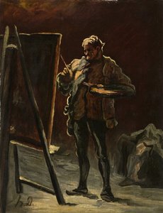 Een kunstenaar door Honoré Daumier
