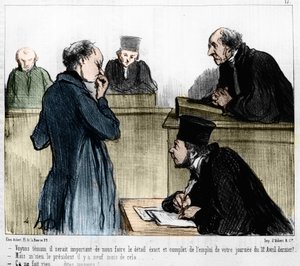 Cartoon door Daumier: Serie 
