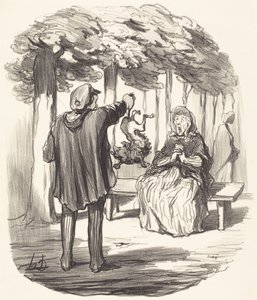 Is dat uw hond daar? door Honoré Daumier