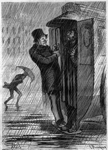 Compleet!!! Cartoon door Honore Daumier. Gravure in 