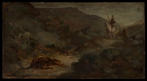 Don Quichot en de dode muilezel door Honoré Daumier
