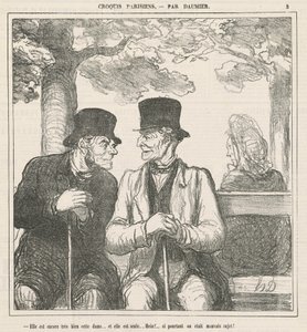 Ze is nog steeds heel goed, die dame... door Honoré Daumier