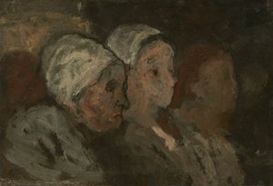In de Kerk door Honoré Daumier