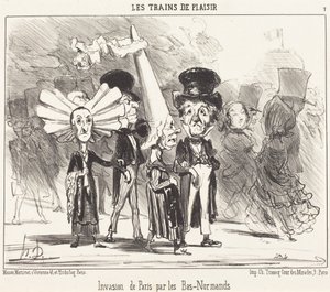 Invasie van Parijs door de Bas-Normandiërs door Honoré Daumier
