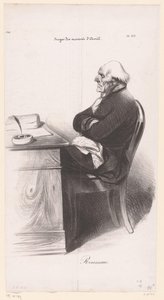 Karikatuur van Jean-Joseph Rousseau door Honoré Daumier