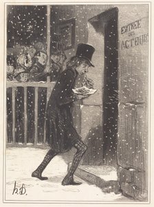 De acteur van de Funambules door Honoré Daumier