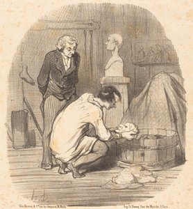De kunstenaar - Dat is klaar!... door Honoré Daumier