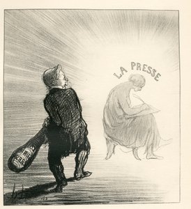 Le Charivari, Satirisch in Z & W door Honoré Daumier