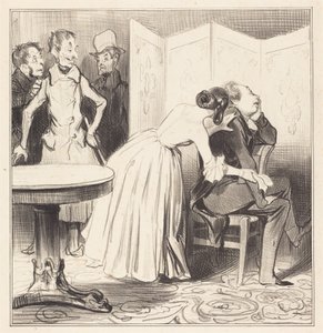 De Ridder van Adrets is de Minnaar... door Honoré Daumier
