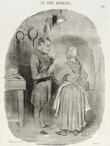 De goede burgers (eerste prentenreeks) door Honoré Daumier
