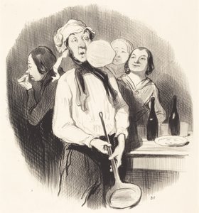Les Crêpes door Honoré Daumier