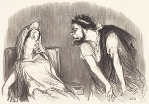 Oedipus door Honoré Daumier