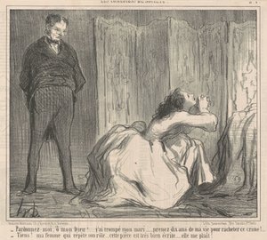 Vergeef mij, o mijn God! door Honoré Daumier