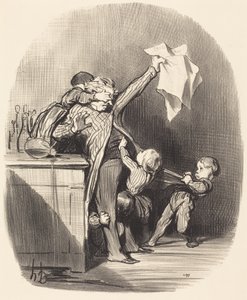Genoegens van het vaderschap door Honoré Daumier