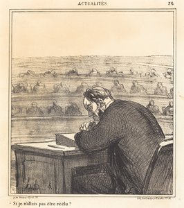 Als ik niet herkozen zou worden! door Honoré Daumier