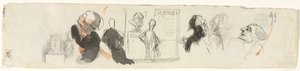 Schetsen van Verschillende Figuren (verso)