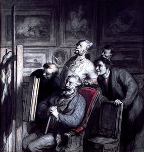 De Amateurs door Honoré Daumier