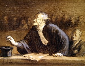 De Advocaat door Honoré Daumier