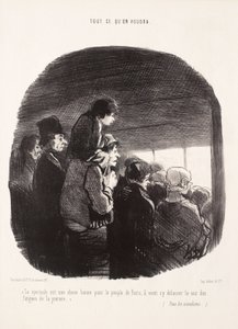 Het schouwspel is iets goeds voor het volk van Parijs door Honoré Daumier
