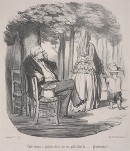 Deze vrouw heeft iets wat ik leuk vind... In haar algemene verschijning! door Honoré Daumier