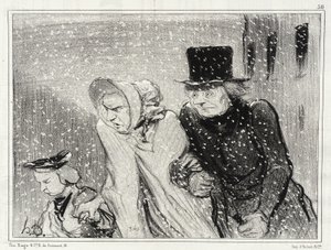 Je verveelt me, mijn vrouw!... Al een uur lang... door Honoré Daumier