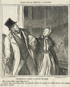 Een vergissing in het Odéon... door Honoré Daumier