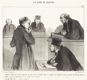 Laten we zien, getuige het zou belangrijk zijn om... door Honoré Daumier