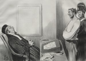 Je was hongerig...Dat is geen reden... door Honoré Daumier