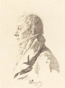 Portret van een Man door Honore Jean Dubois Duperray