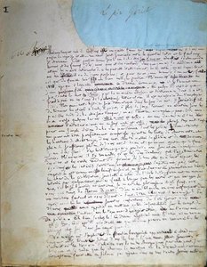 Eerste pagina van het manuscript van 