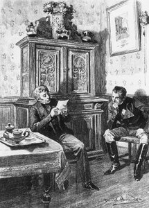 Illustratie door Daniel Hernandez (1856-1932) voor Plattelandsdokter, roman door Honore de Balzac (1799-1850) uit de meerdelige collectie getiteld Human Comedy, gepubliceerd in 1902, Parijs