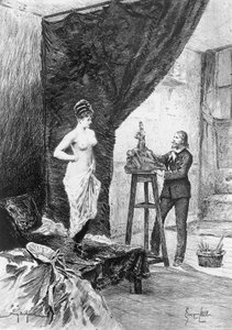 Illustratie door Georges Cain voor Cousin Bette, roman van Honore de Balzac uit de collectie Human Comedy, gepubliceerd in 1900, Parijs door Honore de Balzac