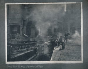 Tees IJzerwerken - Slak afvoeren, 1919 door Hood and Co. Ltd