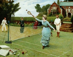 Tennisspelers, 1885 door Horace Henry Cauty