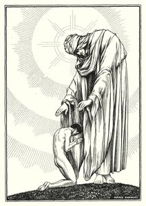 Illustratie voor De Bergrede (gravure) door Horace J. Knowles