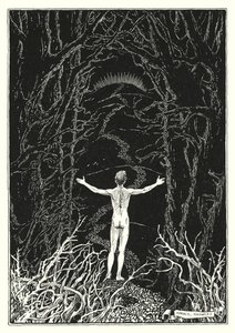 Illustratie voor De Bergrede (gravure) door Horace J. Knowles